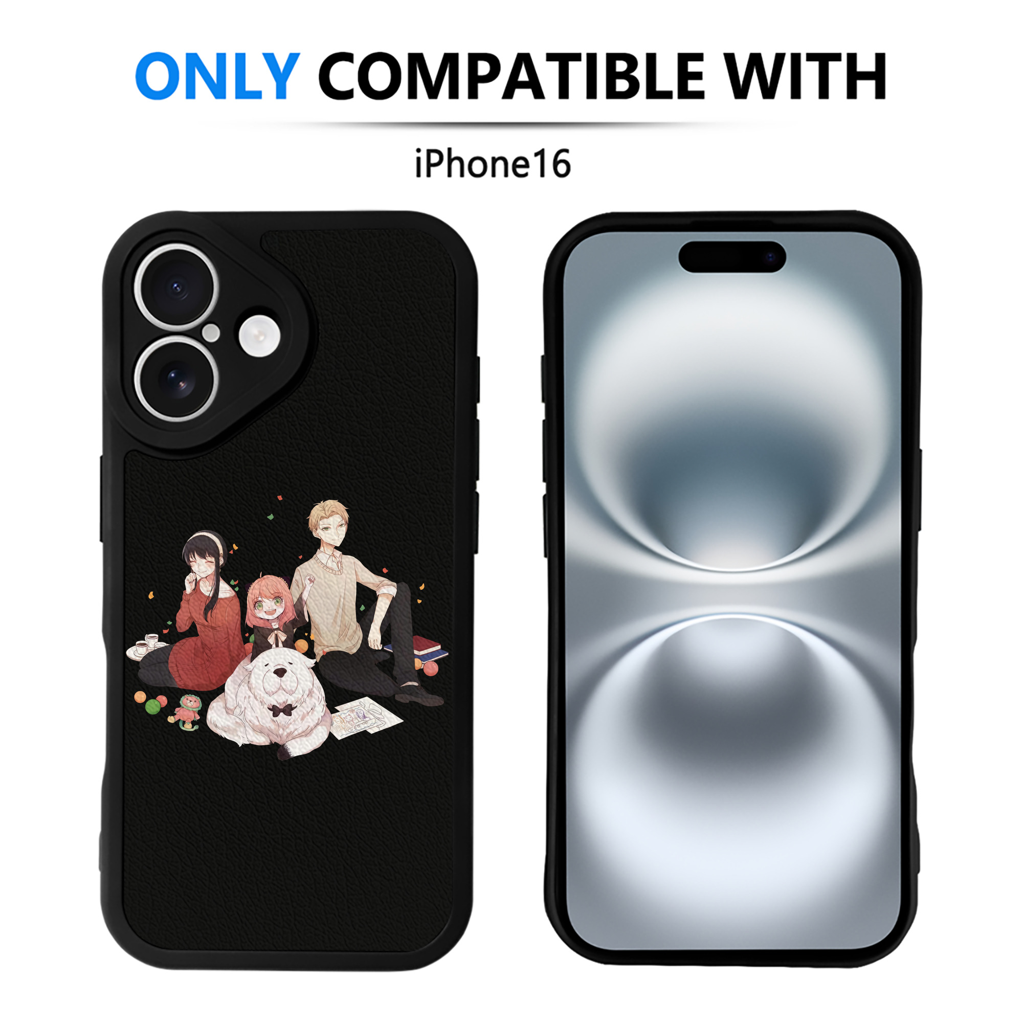（画像用） SPY×FAMILY间谍家家酒 【iPhone 16シリーズ対応】シリコンスマホケース（レザー調） 材質：シリコン